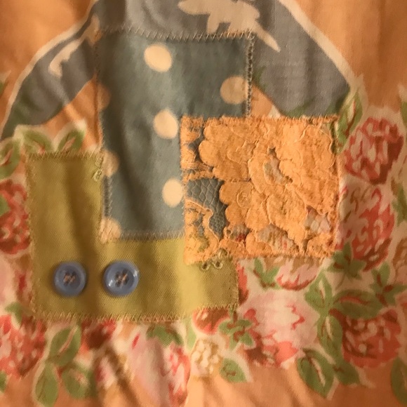 Shari B. Green floral duster Handmade/upcycled - Picture 9 of 12